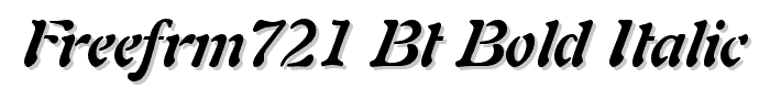Freefrm721 BT Bold Italic font
